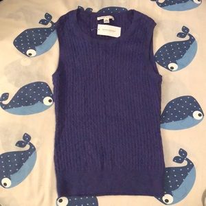 NWT Banana Republic purple cable knit shell